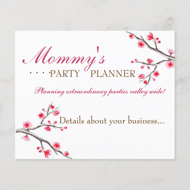 Japansk Cherry-Blommar Flygblad (Framsidan)