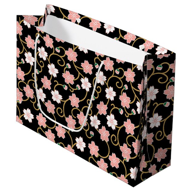 Japansk Cherry Blommar Mönster (Framsidan Vinklad)