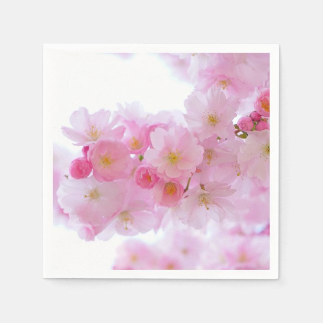 Japansk Cherry-Blommar Pappersservett (Framsidan)