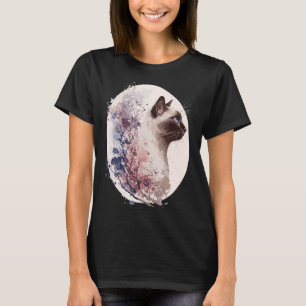 Japansk Cherry Blommar Siamese Cat Breed Sakura F T Shirt