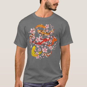 Japansk Cherry Blommar Taisho Sanke Koi Sakura Ko T Shirt