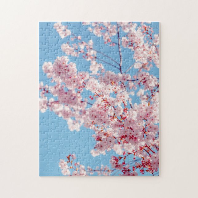 Japansk Cherry Blommar Träd Pussel (Vertikal)