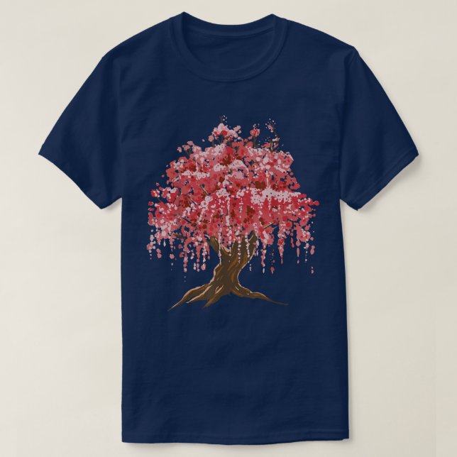 Japansk Cherry Blommar Träd Sakura Nature Graphic T Shirt (Design framsida)