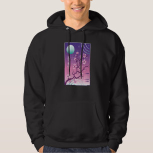 Japansk Cherry Blommar Vaporwave Sakura Aesthetic Hoodie