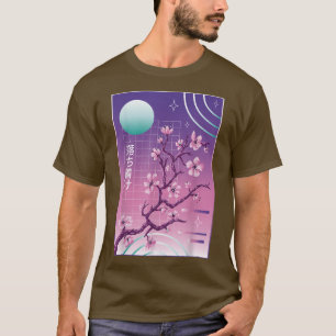 Japansk Cherry Blommar Vaporwave Sakura Aesthetic T Shirt