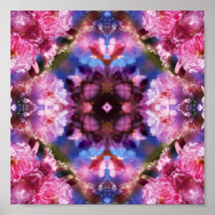 Japansk Cherry Kaleido Skriv ut Poster