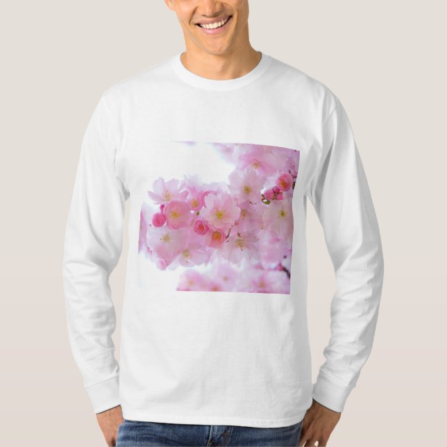 Japansk Cherry Träd Blommar T Shirt (Framsida)