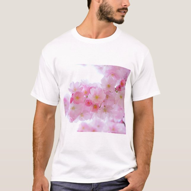 Japansk Cherry Träd Blommar T Shirt (Framsida)