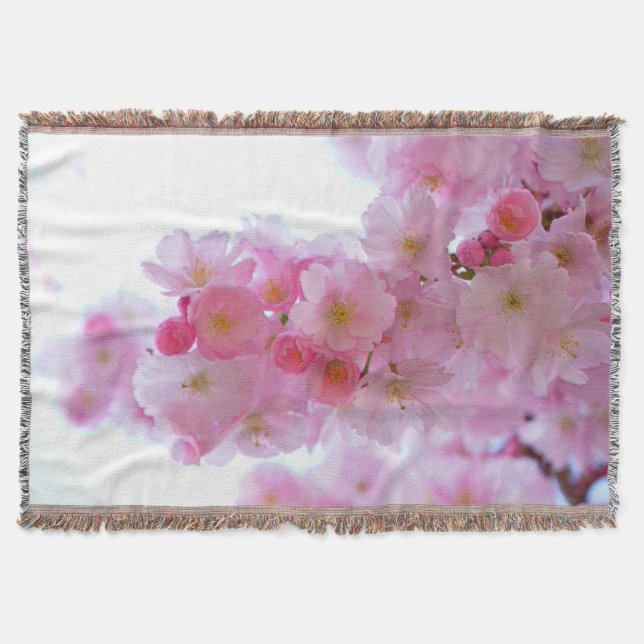 Japansk Cherry Träd Flower Filt (Framsidan)