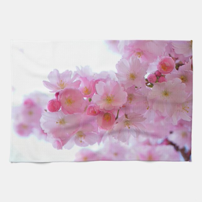 Japansk Cherry Träd Flower Kökshandduk (Horisontell)