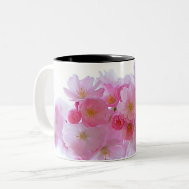 Japansk Cherry Träd Flower Två-Tonad Mugg (Framsida vänster)