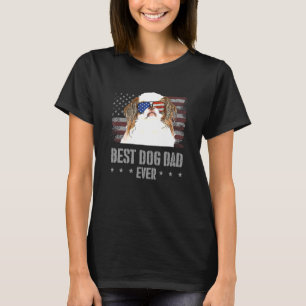 Japansk chin Best Hund Pappa någonsin Retro USA T Shirt
