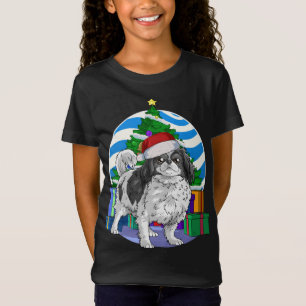 Japansk chin Cute Santa Julgran Decor T Shirt