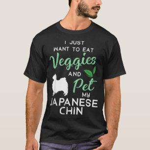 Japansk chin Funny Vegan Hund älskare Owner Julaft T Shirt