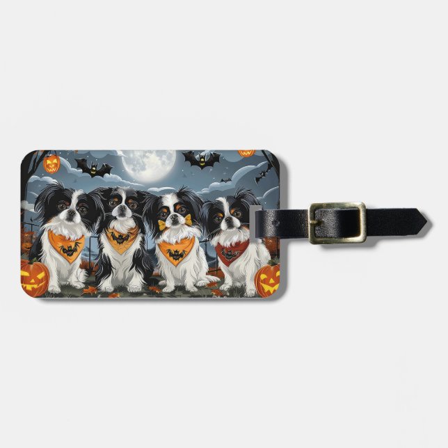Japansk chin Halloween-taloky Bagagebricka (Horisontell Framsida)