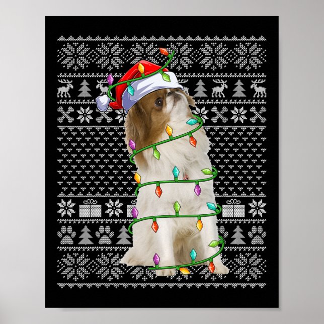 Japansk chin Hund älskare Santa Ugly Japanskt chin Poster (Framsidan)