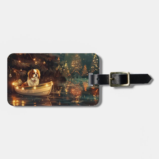 Japansk chin-jul - festlig resa bagagebricka (Horisontell Framsida)