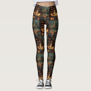 Japansk chin-jul - festlig resa leggings