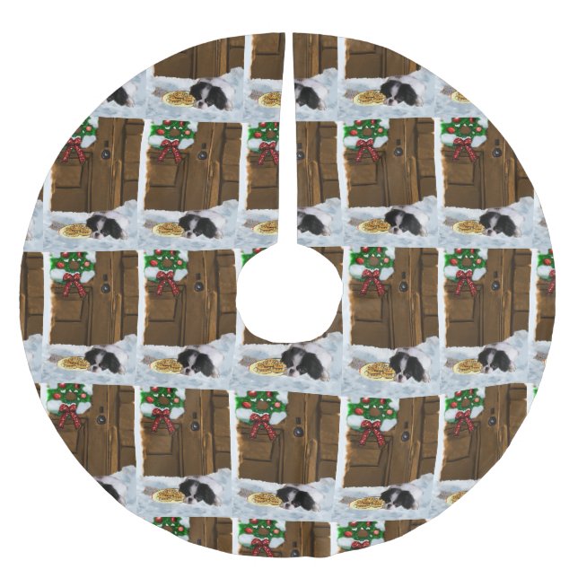 Japansk chin-jul julgransmatta borstad polyester (Framsidan)