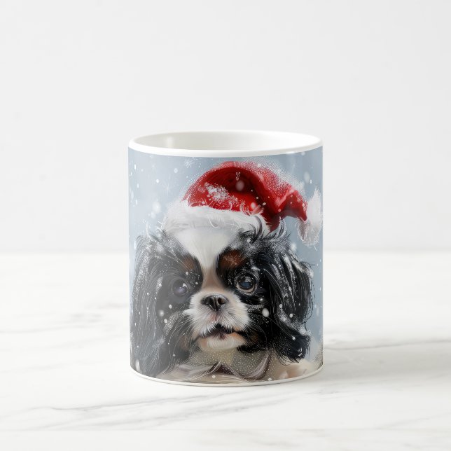 Japansk Chin Julfirande Hund Kaffemugg (Center)