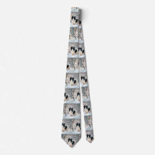 Japansk Chin Låt Det Snöa Jul Slips