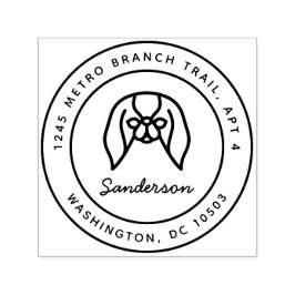 Japansk chin/Pekingesisk Returadress Frimärke Självfärgande Stämpel