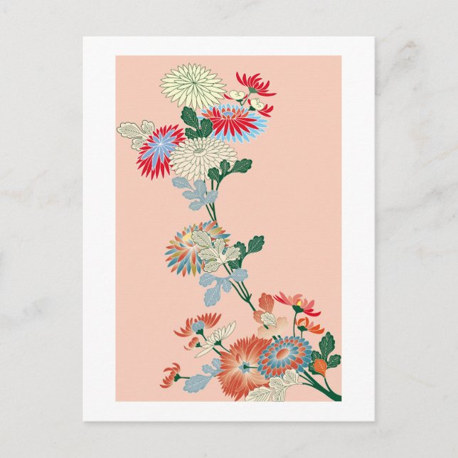 Japansk Chrysanthemum Vykort (Framsida)