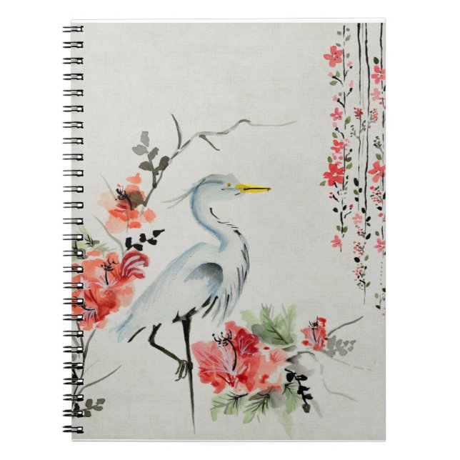 Japansk Crane Anteckningsbok (Framsidan)