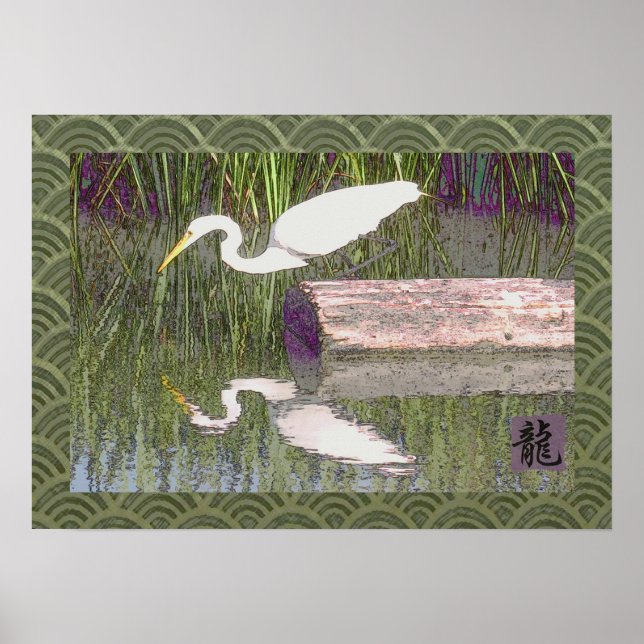 Japansk Crane Poster (Framsidan)