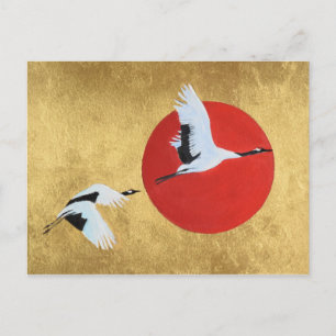 Japansk Crane Vykort