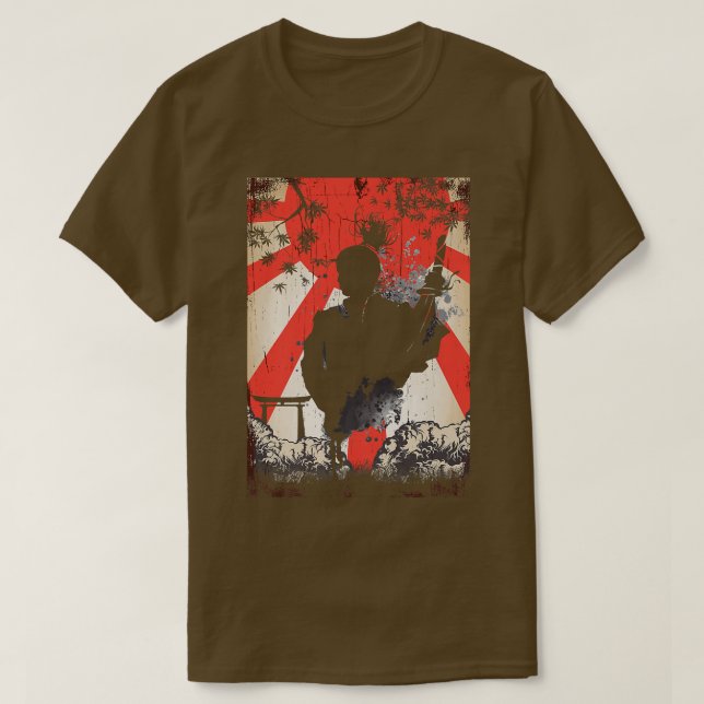 Japansk Culture Swordsman Samurai Warrior (2) T Shirt (Design framsida)