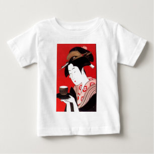 Japansk dam-te-serviceringsceremoni konsttryck tee shirt
