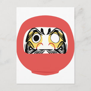 Japansk Daruma-docka Vykort