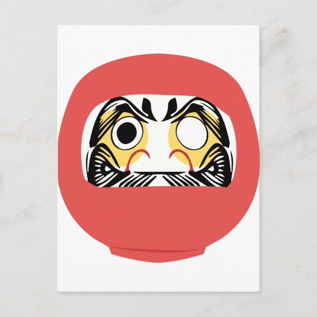 Japansk Daruma-docka Vykort (Framsida)