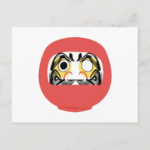 Japansk Daruma Doll Vykort