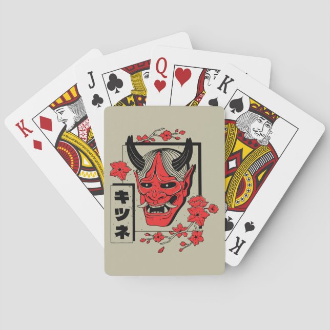 Japansk demon casinokort (Baksidan)