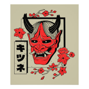Japansk demon fototryck