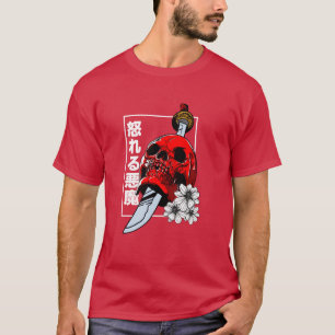 Japansk demon vaporwave Harajuku estetisk flicka T Shirt