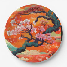 Japansk design party pappra tallrikar