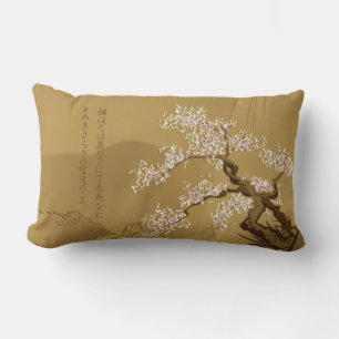 Japansk design:: Sakura vid flodsepiastilen Lumbarkudde