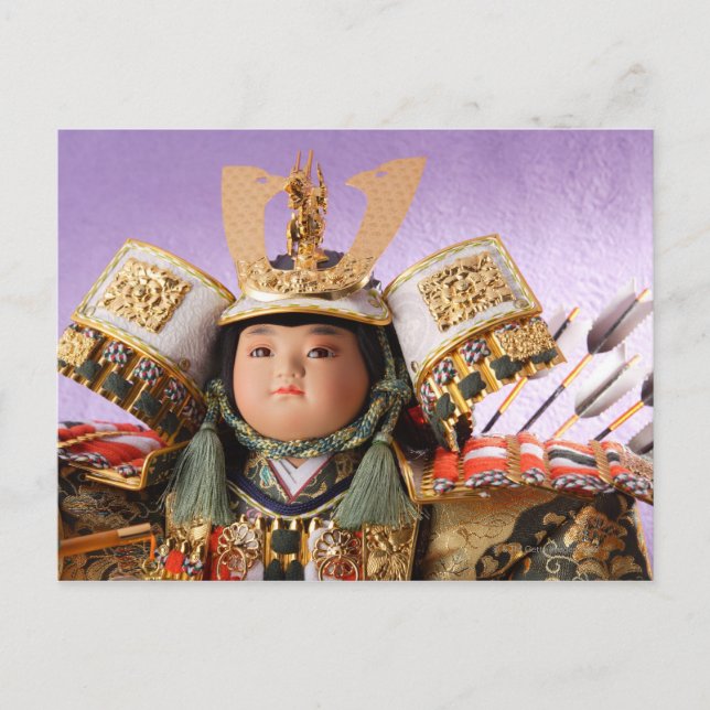 Japansk doll med kostym i Armor Vykort (Framsida)