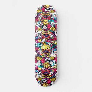 Japansk Doodle Art Mini Skateboard Bräda 18,5 Cm