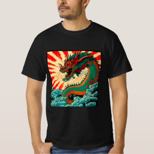 Japansk dragon Anime Japan kinesiska dragons Tatto T Shirt