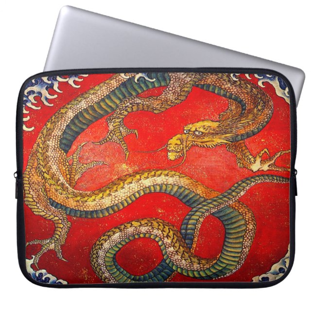 Japansk Dragon Art av Hokusai Laptop sleeve (Framsidan)