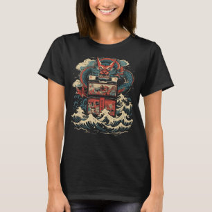Japansk Dragon Art Wave Bento Box Lunchbox T Shirt