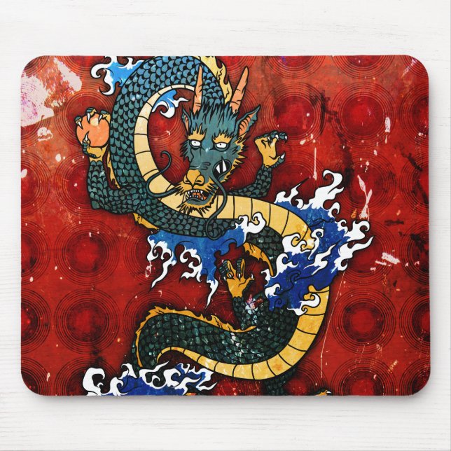 Japansk dragon - Bra Fortune Musmatta (Framsidan)