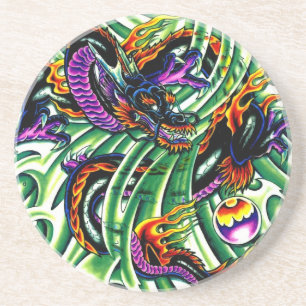 Japansk Dragon Tattoo Underlägg