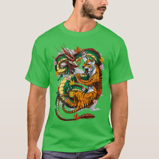 Japansk Dragon Tiger T Shirt
