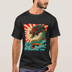 Japansk Drak Anime Japan Kinesiska Drakar Tatuerin T Shirt