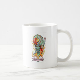 Japansk drak och lotusblomma kaffemugg